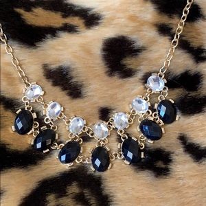 Pretty Jeweled Bling gold Statement necklace